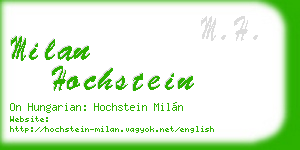 milan hochstein business card