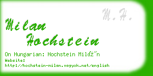 milan hochstein business card